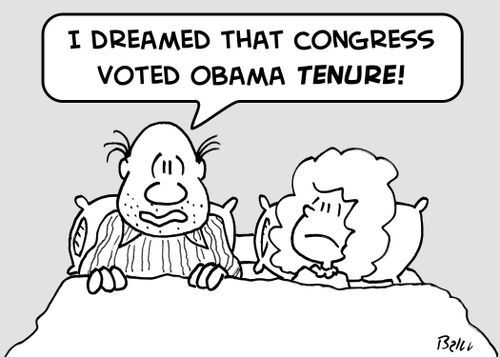 'I dreamed that Congress voted Obama tenure!'