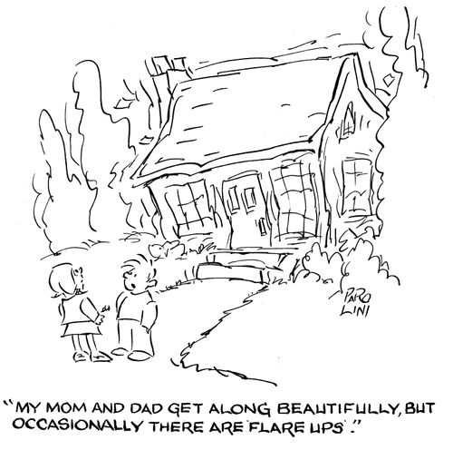 'My Mom and Dad get along beautifully, but occasionally there are flare ups.'