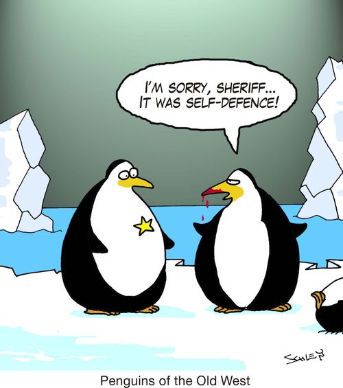 'I'm sorry, Sheriff... it was self-defence!'