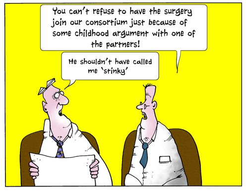 'You can't refuse to have the surgery join our consortium just because of some childhood argument with one of the partners.'
