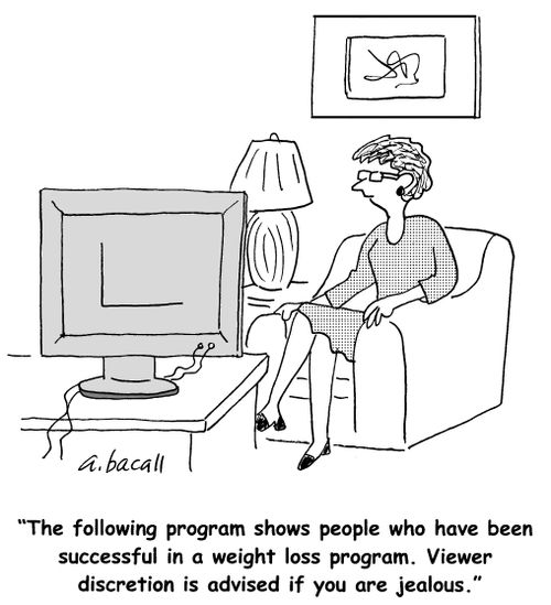 The following program shows people who have been successful in a weight loss program. Viewer discretion is advised if you are jealous.