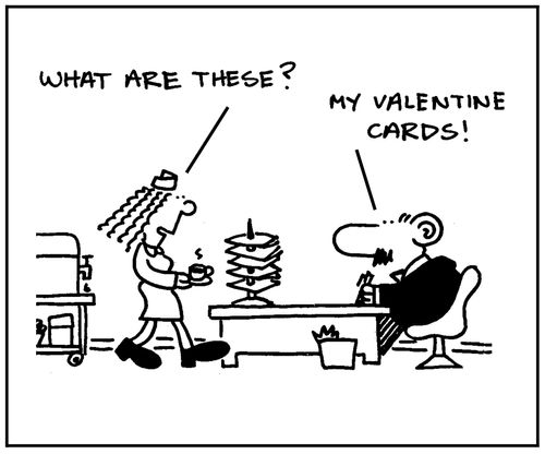 'What are these?.' - 'My Valentine cards.'