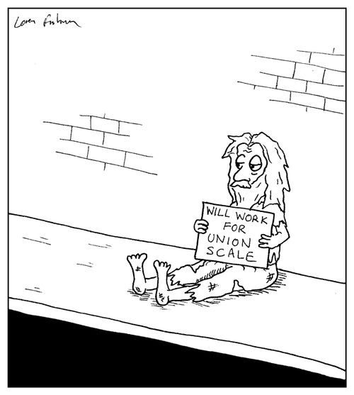 'Will work for Union Scale.'