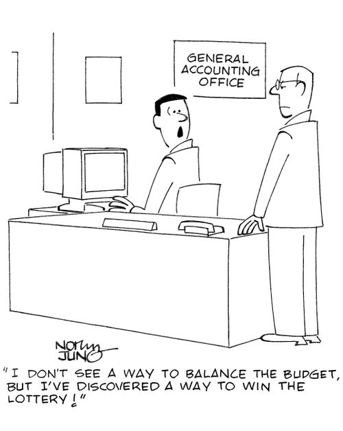 'I don't see a way to balance the budget, but I've discovered a way to win the lottery!'