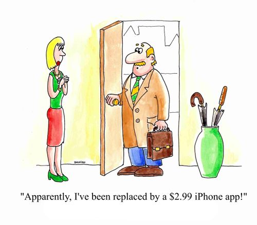 'Apparently, I've been replaced by a $2.99 iPhone app!'