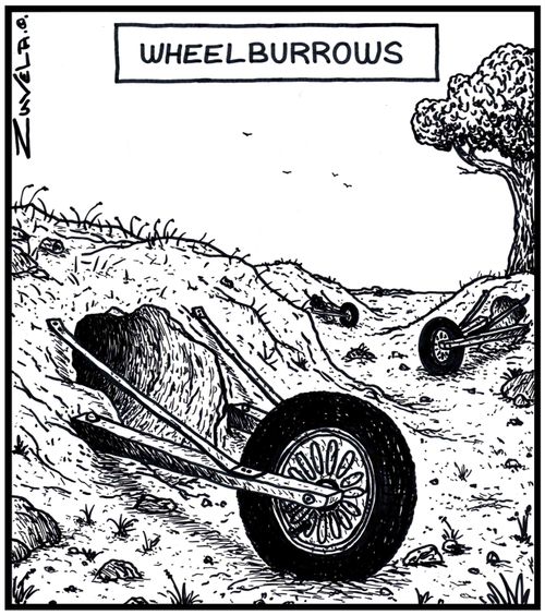 Wheelburrows.