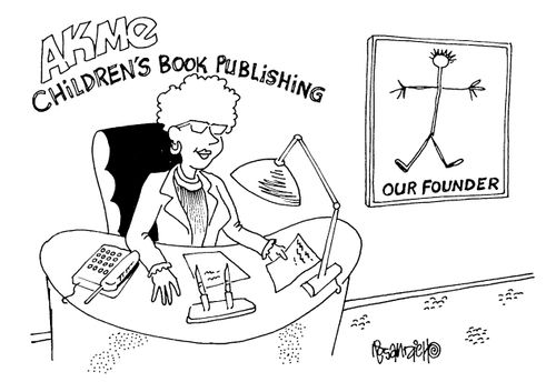 Children's Publishing - Child's portrait of 'Our Founder'.