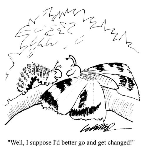 "Well, I suppose I'd better go and get changed"