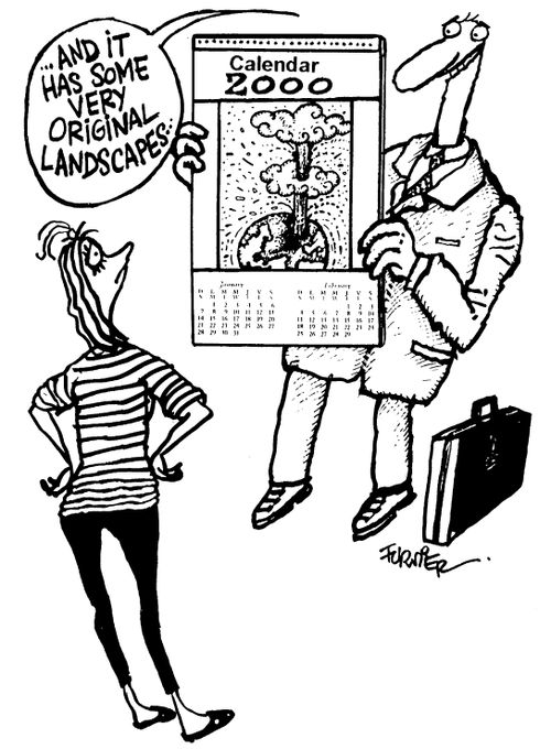 'Calendar 2000' door to door salesman
