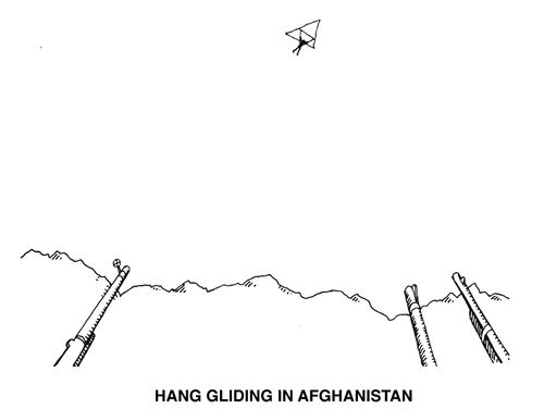Hang gliding in Afganistan