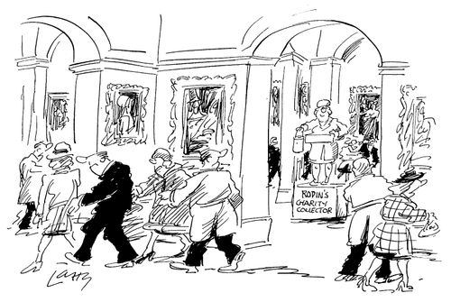 Rodin's Charity Collector
