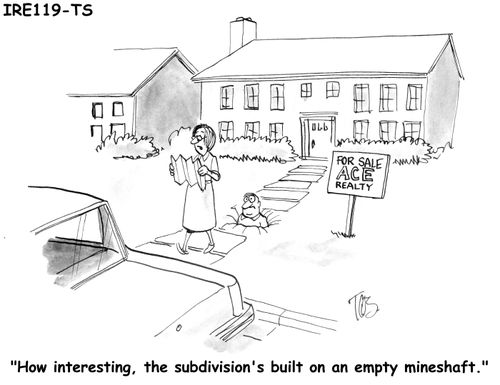 'How interesting, the subdivision's built on an empty mineshaft.'