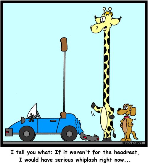 'I tell you what: If it weren't for the headrest, I would have serious whiplash right now...'