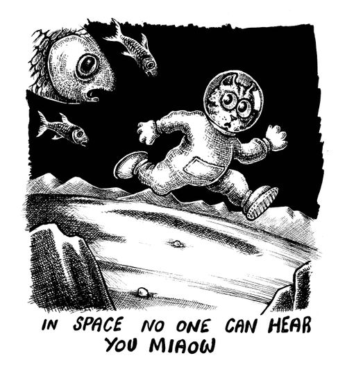 'In space no one can hear you miaow.'