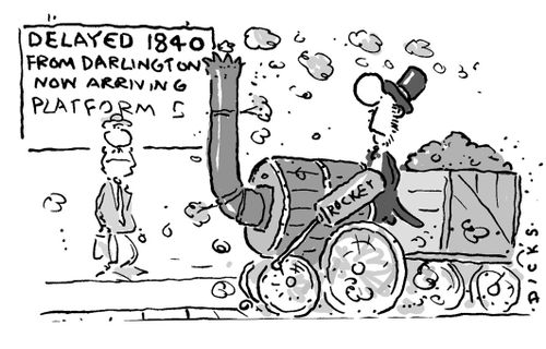 Delayed 1840- from Darlington (the Rocket). 