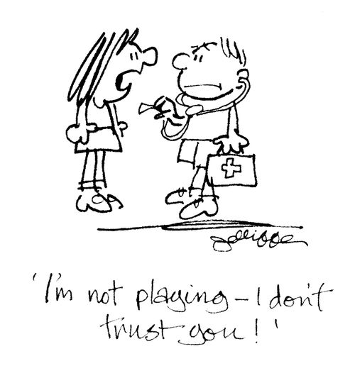 'I'm not playing - I don't trust you!'