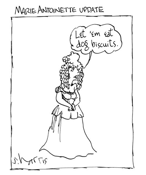Marie Antoinette Update - Let em eat dog biscuits.