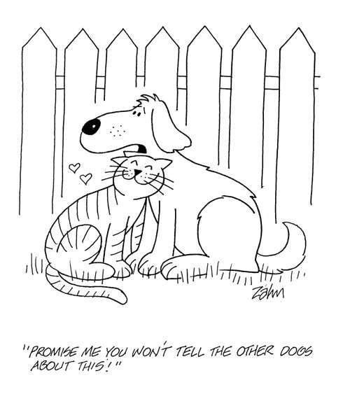 'Promise me you won't tell the other dogs about this!'