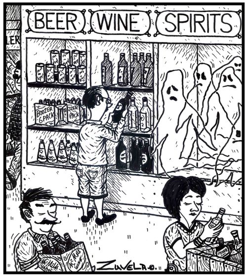 Beer/Wine/Spirits.