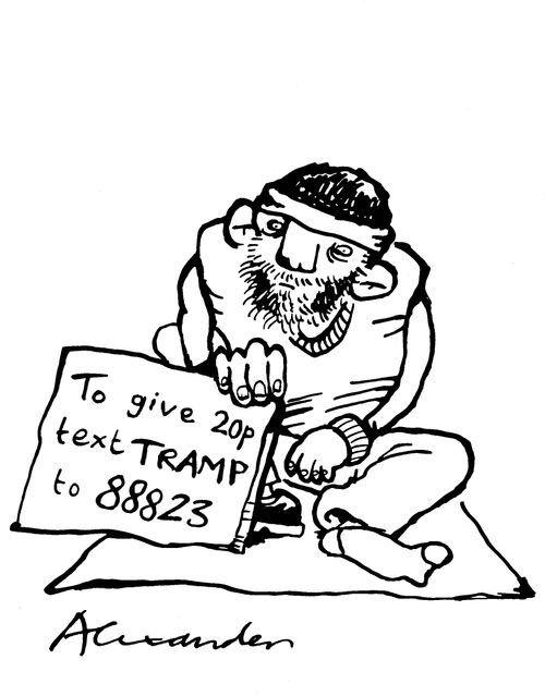 To give 20p text TRAMP to 88823.