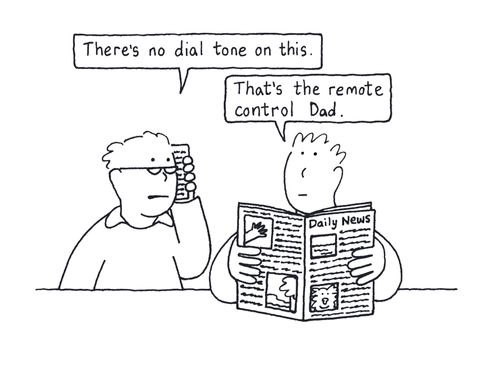 'There's no dial tone on this.'