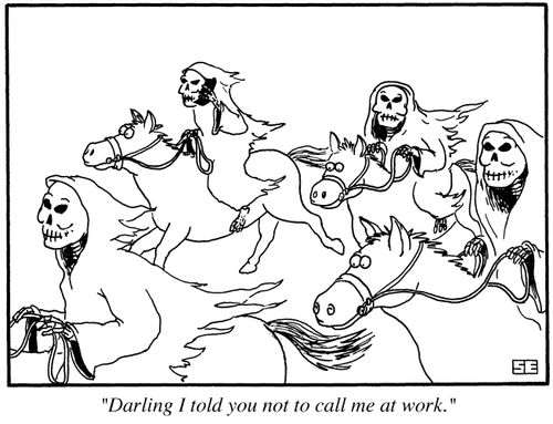'Darling, I told you not to call me at work.'
