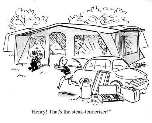 'Henry! That's the steak-tenderiser!'