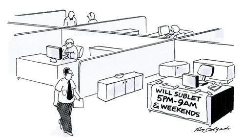 'Will sublet 5pm-9am & weekends.'