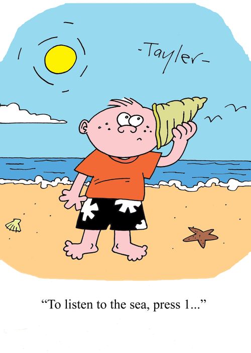 ''To listen to the sea, press 1...'
