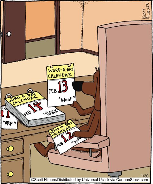 Word-a-day calendar.