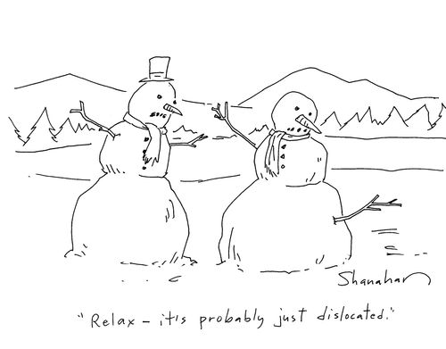 'Relax, it's probably just dislocated.'