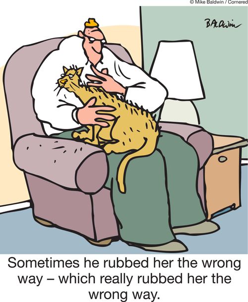 Sometimes he rubbed her the wrong way - which really rubbed her the wrong way.
