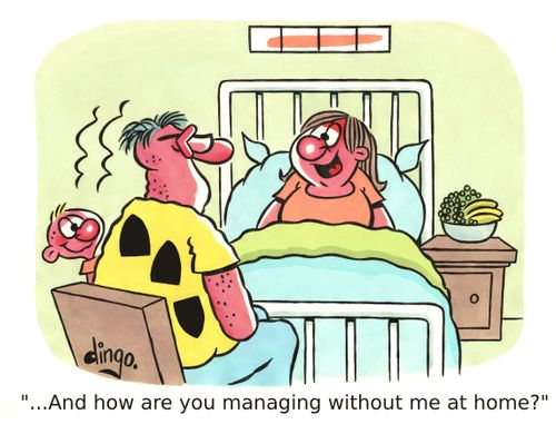'...And how are you managing without me at home?'