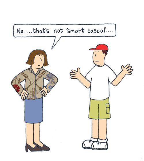 'No..that's not 'smart casual'....'
