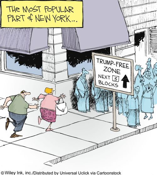 The Most Popular Part of New York: 'Trump-Free Zone.'