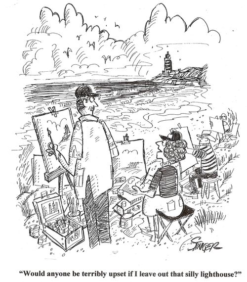 'Would anyone be terribly upset if I leave out that silly lighthouse?'