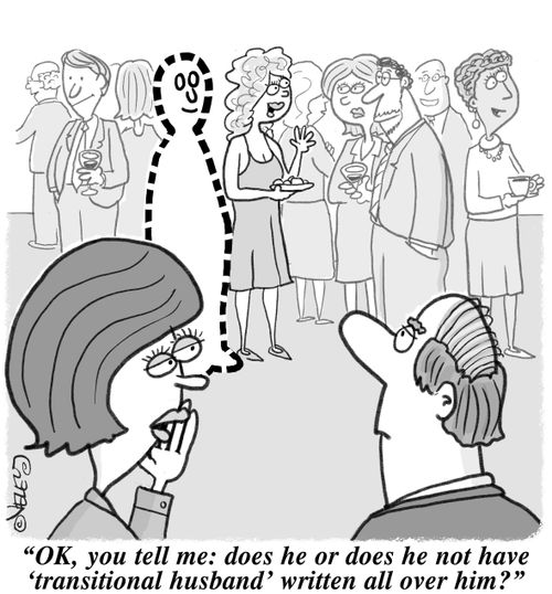 'OK, you tell me: does he or does he not have 'transitional husband' written all over him?'