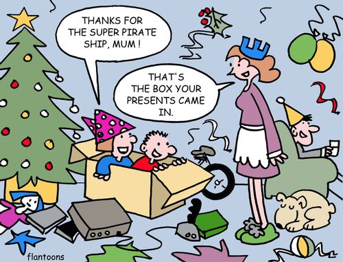 'Thanks for the super pirate ship, Mum.'