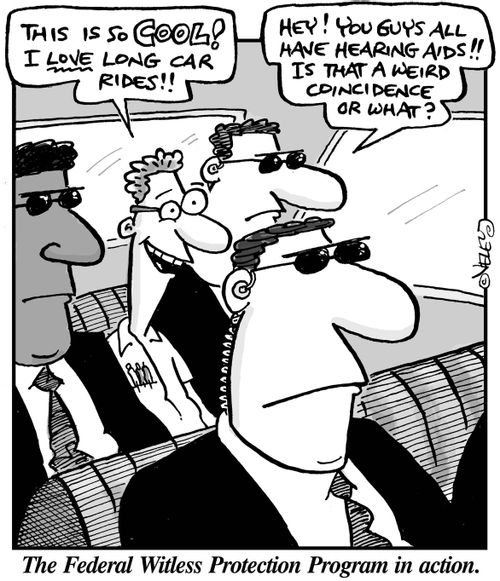 The Federal Witless Protection Program in action.