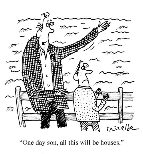 View of the sea - 'One day son, all this will be houses.'