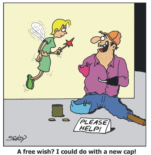 A free wish? I could do with a new cap!