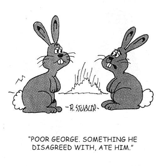 'Poor George,something he disagreed with ate him.'