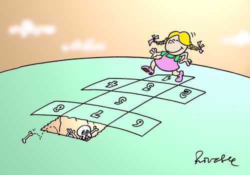 Skeleton at the End of Hop-Scotch.