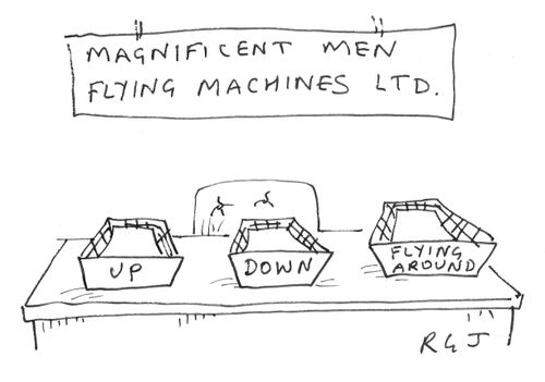 Desk organisers at 'Magnificent Men Flying Machines Ltd.'