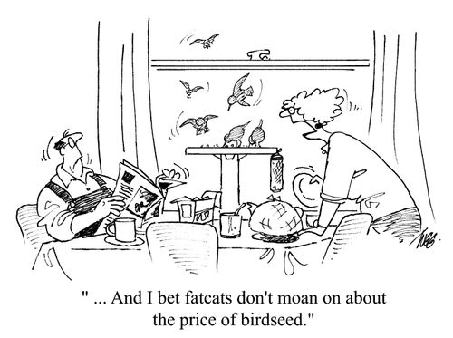 '...And I bet fatcats don't moan on about the price of birdseed.'