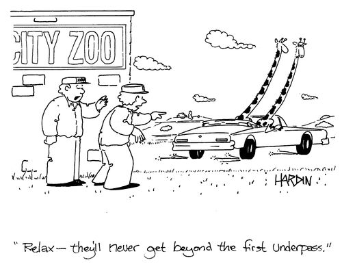 'Relax - they'll never get beyond the first underpass.'