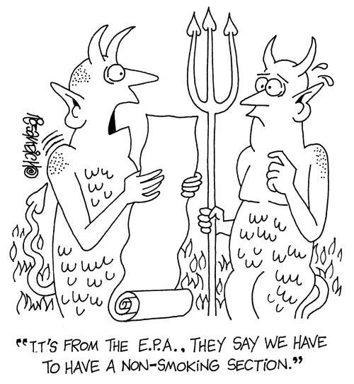 "It's from the E.P.A. they say we have to have a non-smoking section."