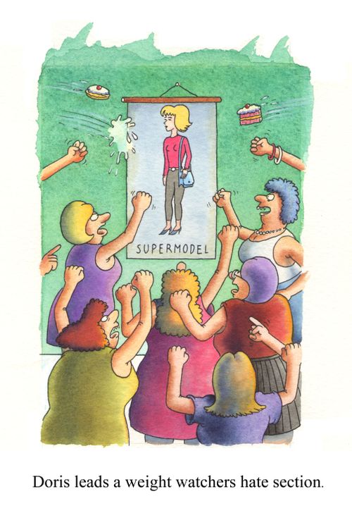 Doris leads a weight watchers hate section.