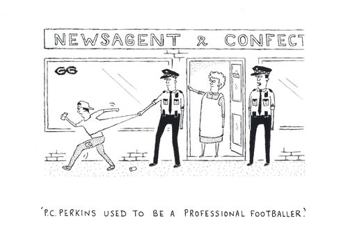 'PC Perkins used to be a professional footballer.' 