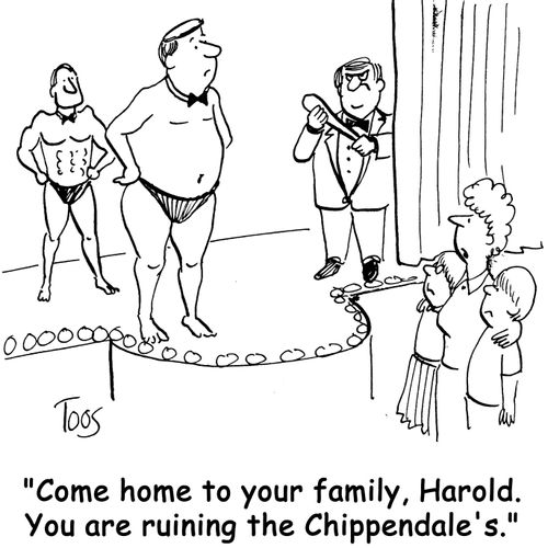 'Come home to your family, Harold. You are ruining the Chippendale's.'